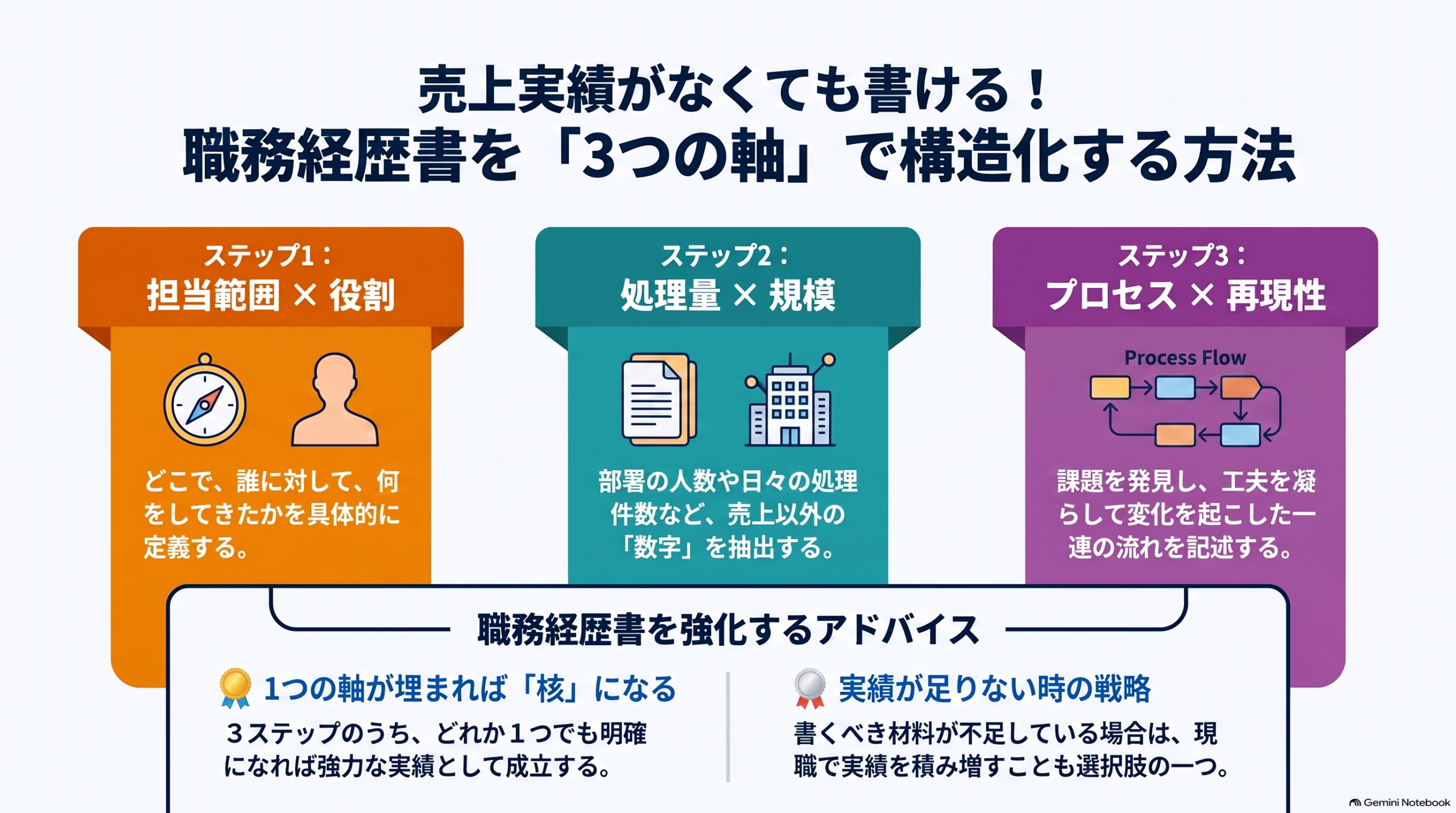 数字がない職務経歴書を、業務の構造から書く記事